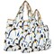 Wrapables Large & Small Foldable Tote Nylon Reusable Grocery Bags, Set of 2, King Penguin